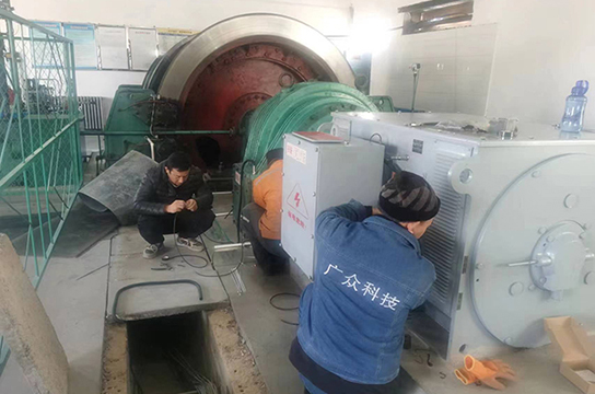 高閘煤礦電動機軸承溫度振動監(jiān)測裝置安裝現(xiàn)場