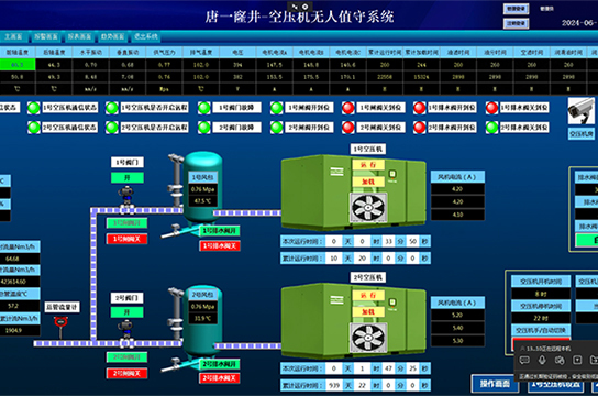廣眾空壓機(jī)無人值守系統(tǒng)顯示圖